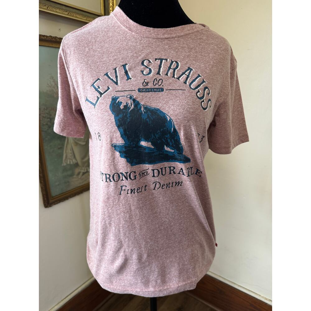 Levi’s Bear Graphic T-Shirt Pink Youth Large 12-13 Tee